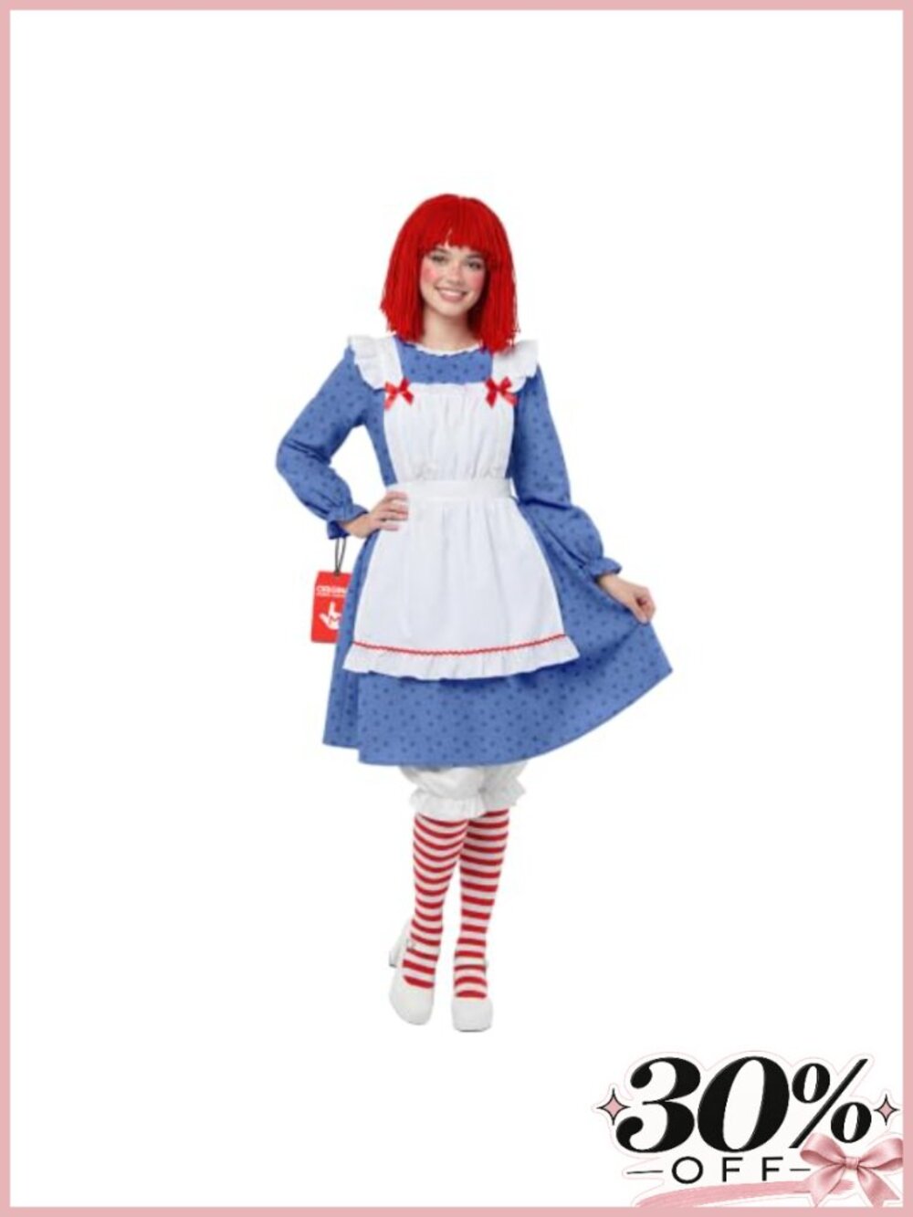 Vintage Rag Doll Costume Women Halloween Adult Dress Up